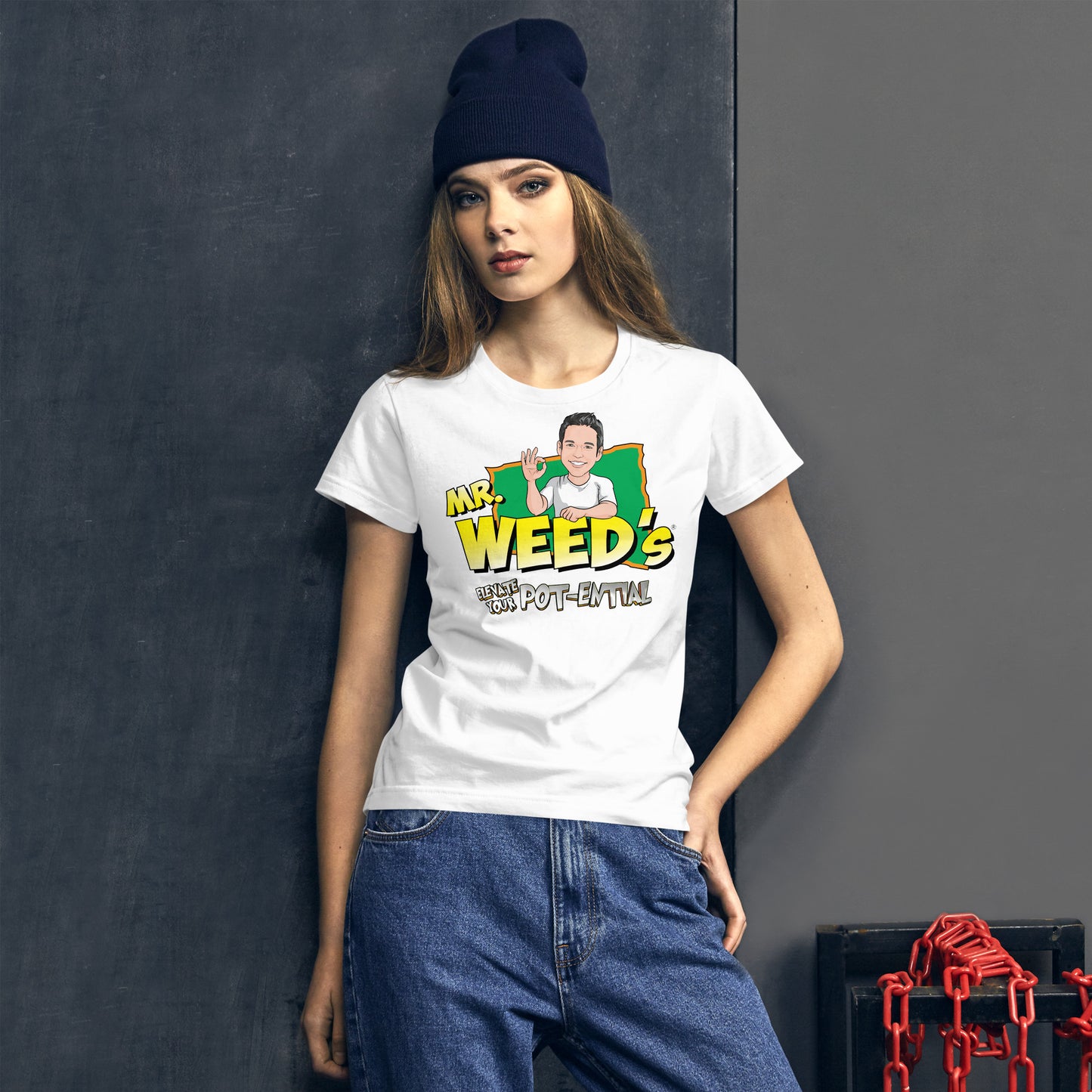 Mr. Weed's: Elevate Your Pot-ential (Women's short sleeve t-shirt)