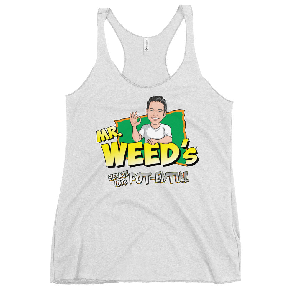 Mr. Weed's: Elevate Your Pot-ential (Racerback Tank)