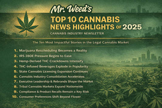 Top 10 High-lights in the cannabis industry for 2025