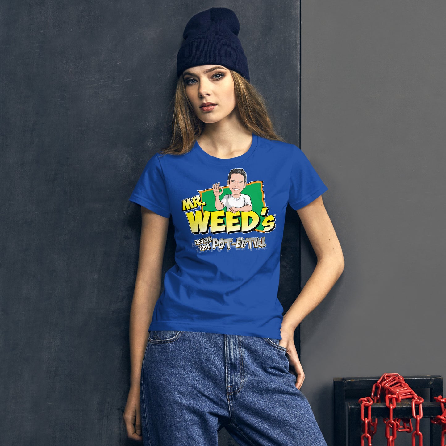 Mr. Weed's: Elevate Your Pot-ential (Women's short sleeve t-shirt)