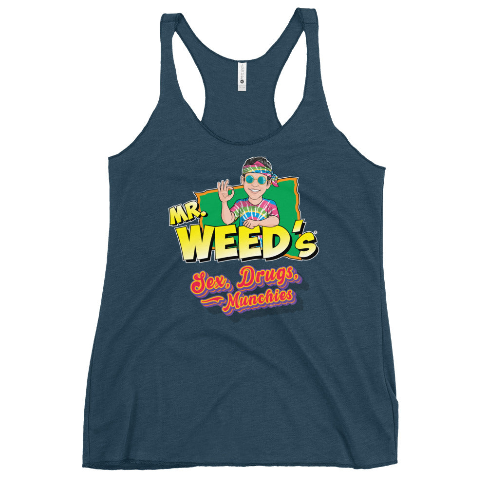 Mr. Weed's: Sex, Drugs, & Munchies (Racerback Tank)
