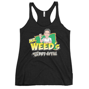Mr. Weed's: Elevate Your Pot-ential (Racerback Tank)