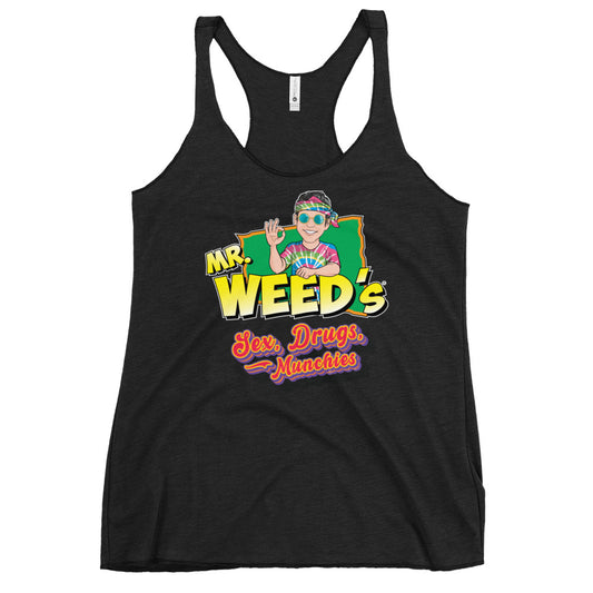 Mr. Weed's: Sex, Drugs, & Munchies (Racerback Tank)